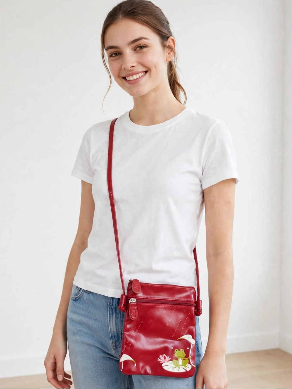 Espe Vegan Leather Frog Crossbody Bag